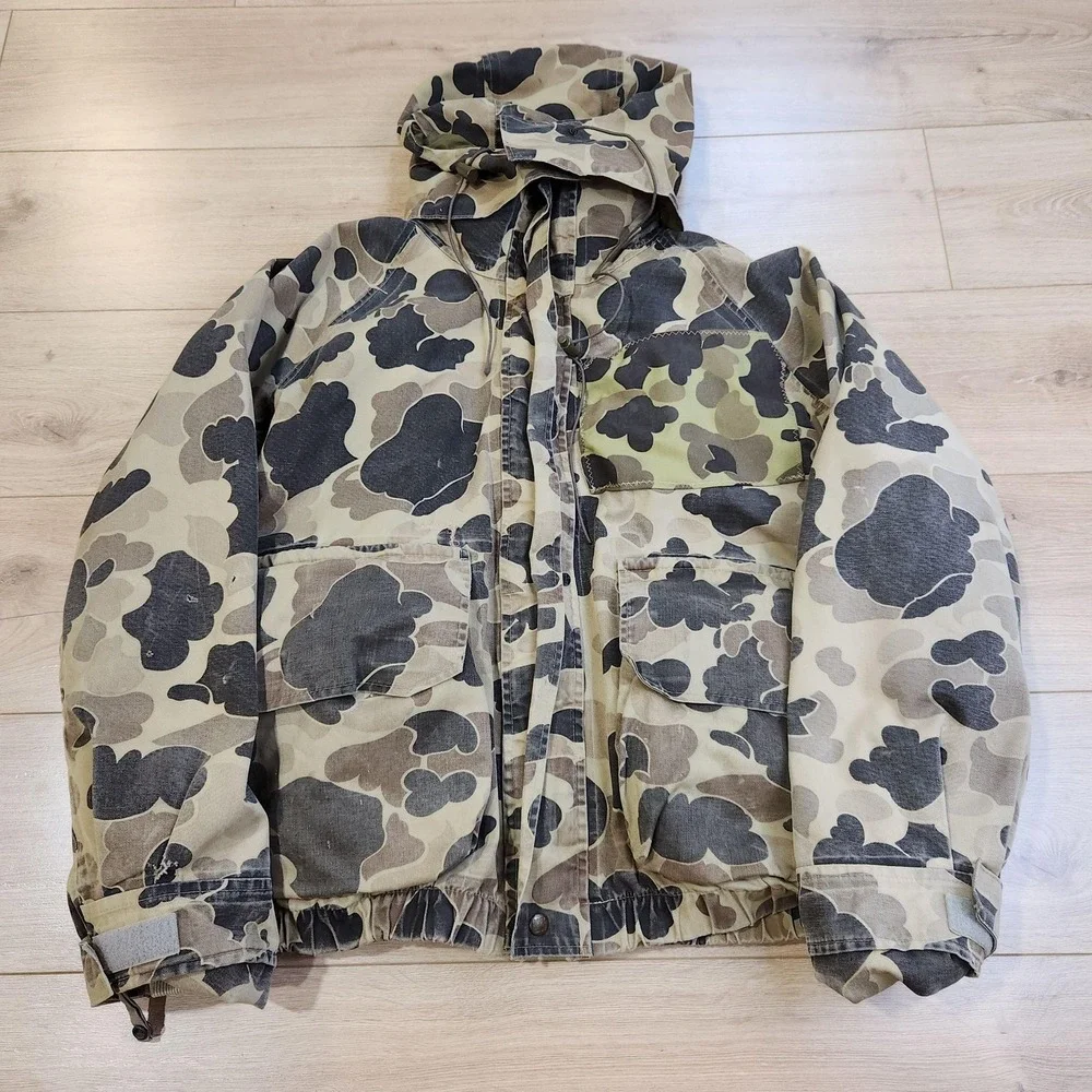 Vintage Columbia Sportswear Jacket Mens Large Duck Camo Gore Tex Hunting 80s USA